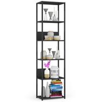 STANDREGAL Schwarz, Schwarz 192/50/32 - Schwarz, Holzwerkstoff (50/192/32cm) - RAUMHIRSCH FURNITURE