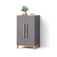 KINDERKLEIDERSCHRANK Mailo Grau/Artisan 70 x 120 cm XL mit 4 Schubladen - Eiche Artisan/Grau, Holzwerkstoff (70/120/53.4cm) - Livinity®