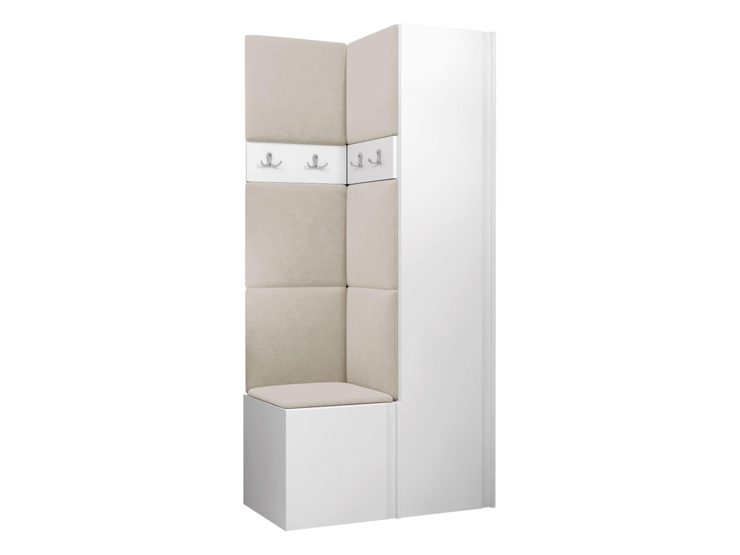 GARDEROBEN-SET Orion XXIV - Beige/Weiß, Holzwerkstoff/Kunststoff (82/186/46cm) - MIRJAN24