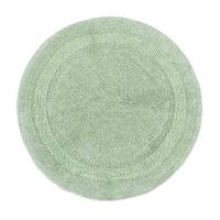BADEMATTE 80 cm rund, 100% Baumwolle, wendbar - Salbeigrün, Textil (80/80cm) - Homescapes