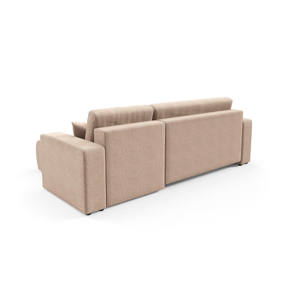 ECKSOFA Vasco 3 Sitzplätze Beige - Beige, Holz (247/145cm) - Petits-meubles