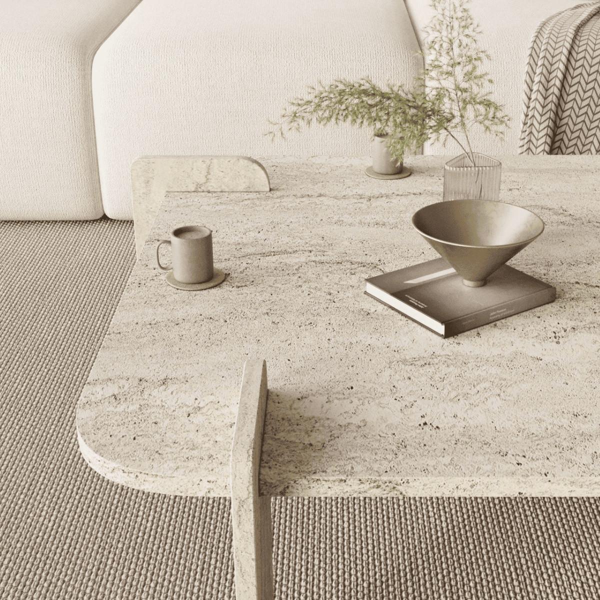 COUCHTISCH mit quadratischer platte 90/90/35 cm - Beige, Holzwerkstoff (8/90/35cm) - Calicosy