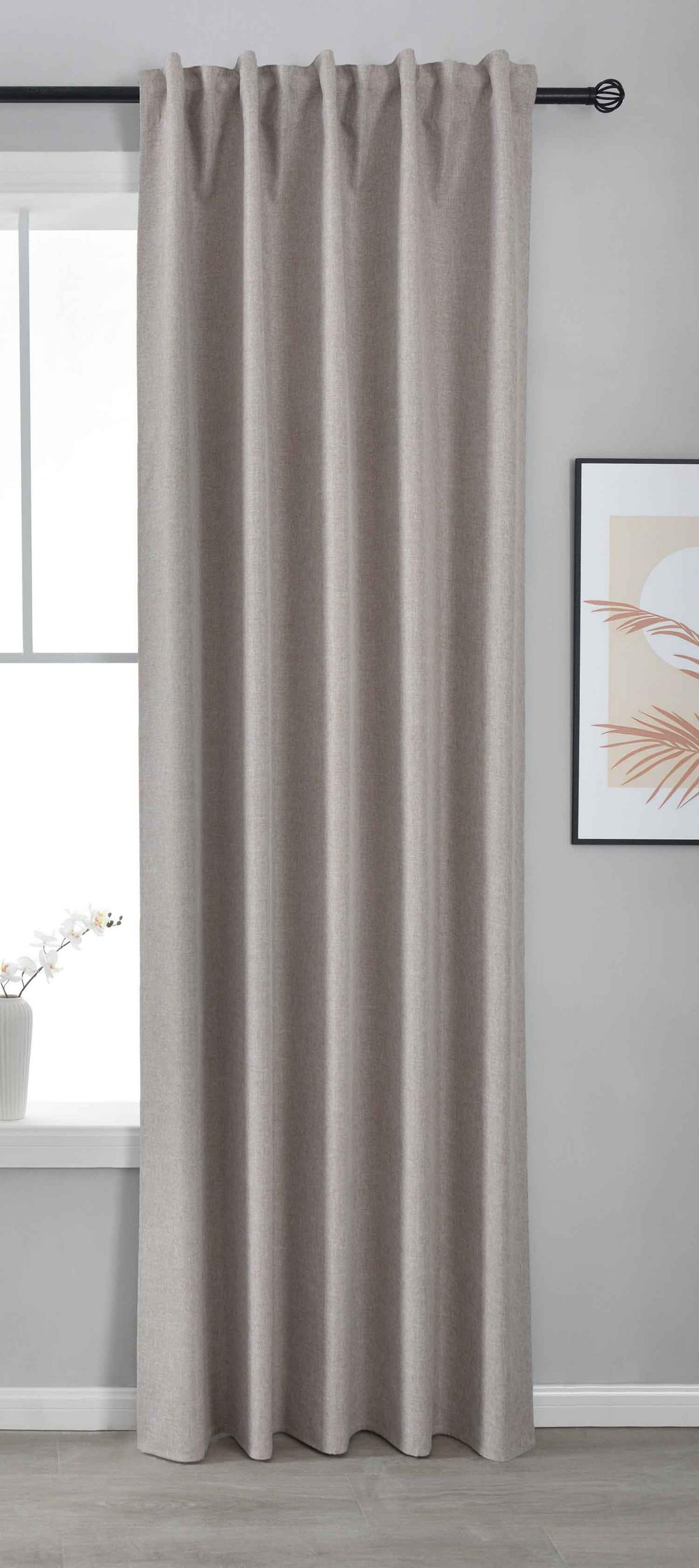 VORHANG BOSTON DARK HxB 245x140 cm Taupe - Taupe, Textil (140/245cm) - Gardinenbox