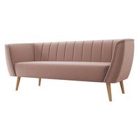 SOFA Pas 3 - Rosa/Naturfarben, Holz/Textil (182/75/74cm) - MIRJAN24