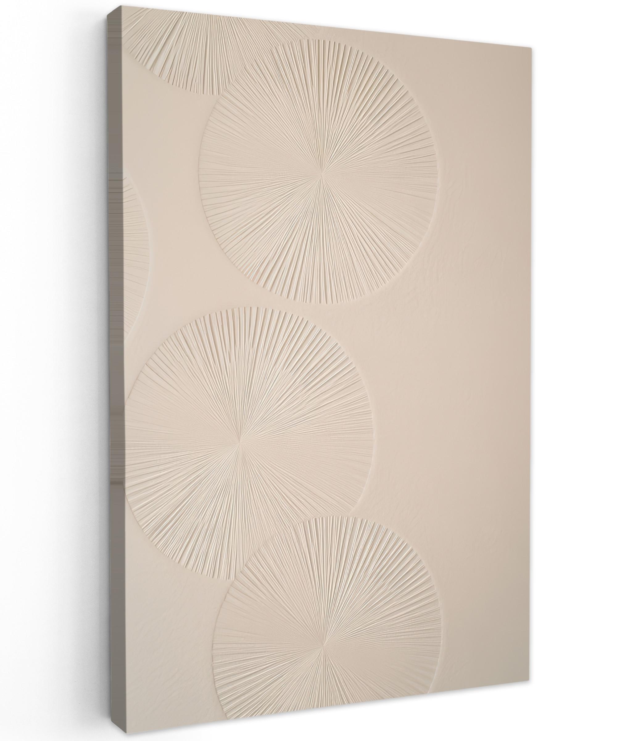 LEINWANDBILD Japandi - Beige - Modern Wanddeko 40x60 cm - Ecru, Textil (40/60cm) - MuchoWow