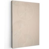 LEINWANDBILD Japandi - Beige - Modern Wanddeko Schlafzimmer 60x90 cm - Ecru, Textil (60/90cm) - MuchoWow