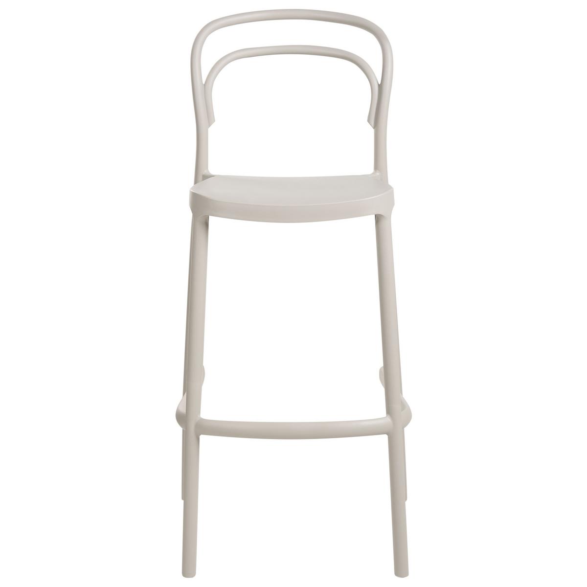 GARTEN-BARHOCKER 2er-Set Beige Porano - Beige, Kunststoff (48/106/48cm) - Beliani