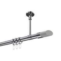 GARDINENSTANGE Sonette Verano 140 cm, 1-läufig, 20 mm Ø Chrom - Chromfarben/Weiß, Metall (140cm) - INTERDECO