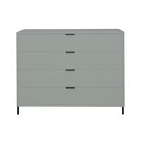KOMMODE Erna 119x45x102 Pinie Green matt Lack - Grün, Holzwerkstoff (119/102/45cm) - 58aufmkessel