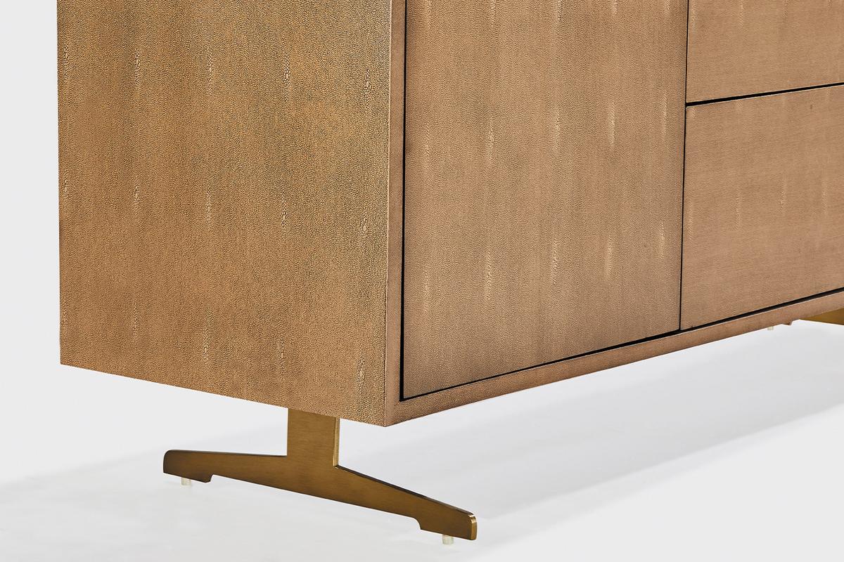 SIDEBOARD GALA Gold Holz - Goldfarben, Holz/Metall (140/85/40cm) - KAWOLA