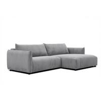 ECKSOFA TAUER 5-Sitzer, hellgrau - Hellgrau/Schwarz, Holzwerkstoff/Kunststoff (292/174cm) - Wozimo