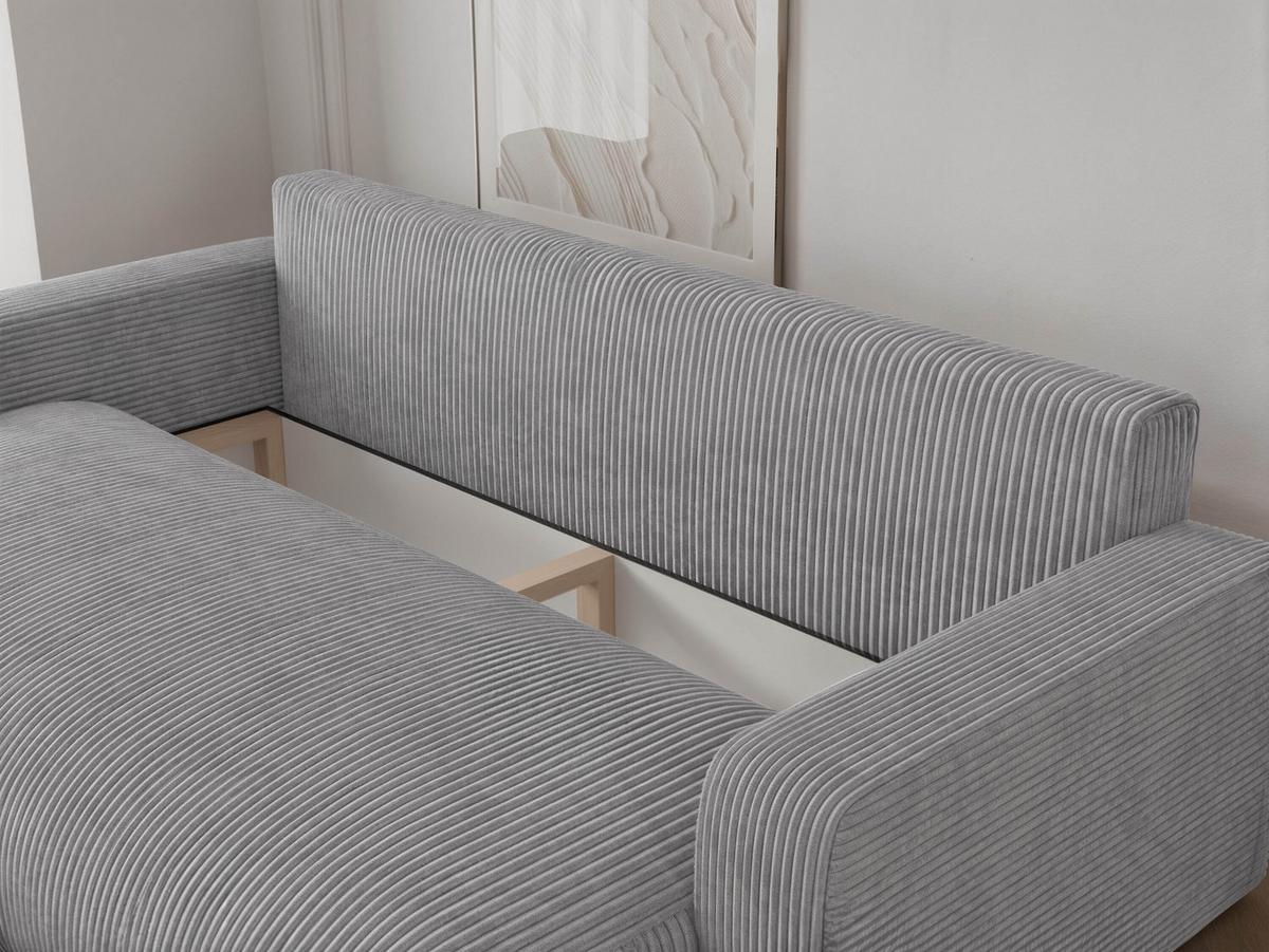 SOFA mit Schlaffunktion, Hellgrau - Hellgrau, Holzwerkstoff (246/79/93cm) - Idohome