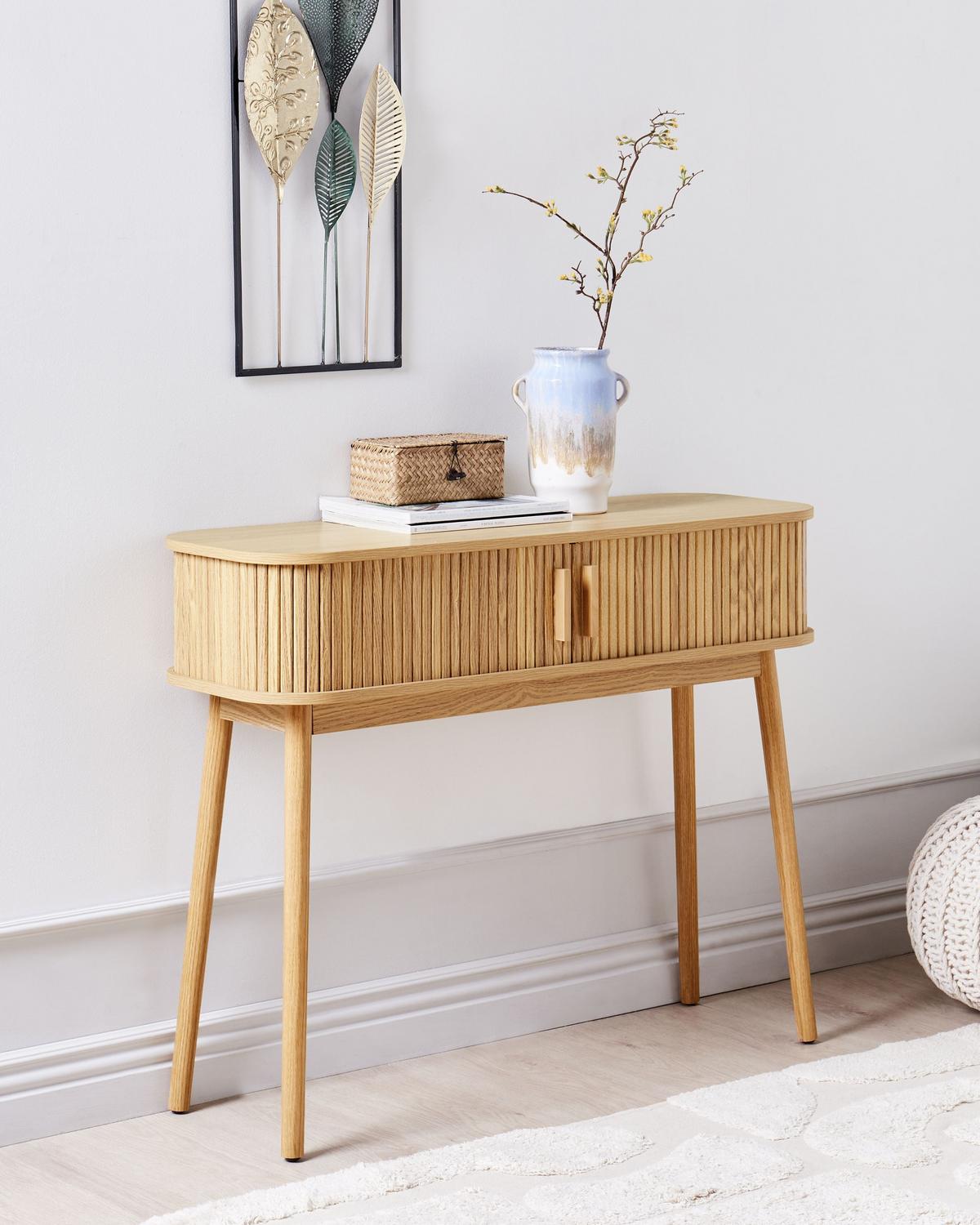 KONSOLENTISCH Braun Selah - Braun, Holzwerkstoff (100/80/35cm) - Beliani
