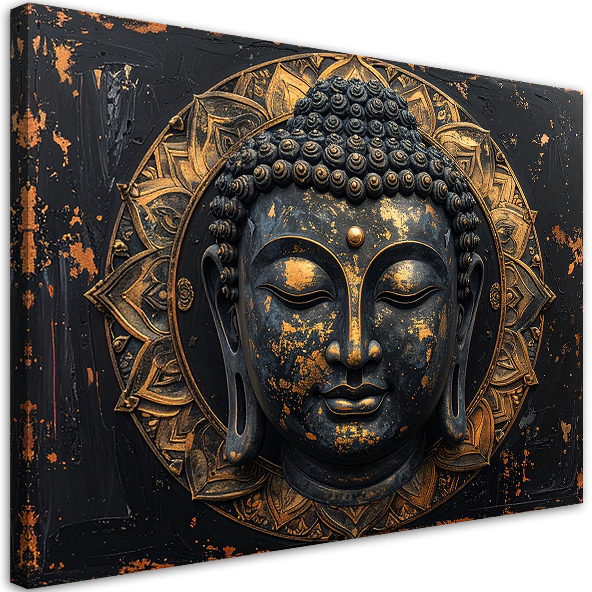LEINWANDBILD Zen und Orientalisch 45x30cm - Goldfarben, Textil (45/30cm) - Feeby