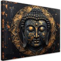LEINWANDBILD Zen und Orientalisch 45x30cm - Goldfarben, Textil (45/30cm) - Feeby