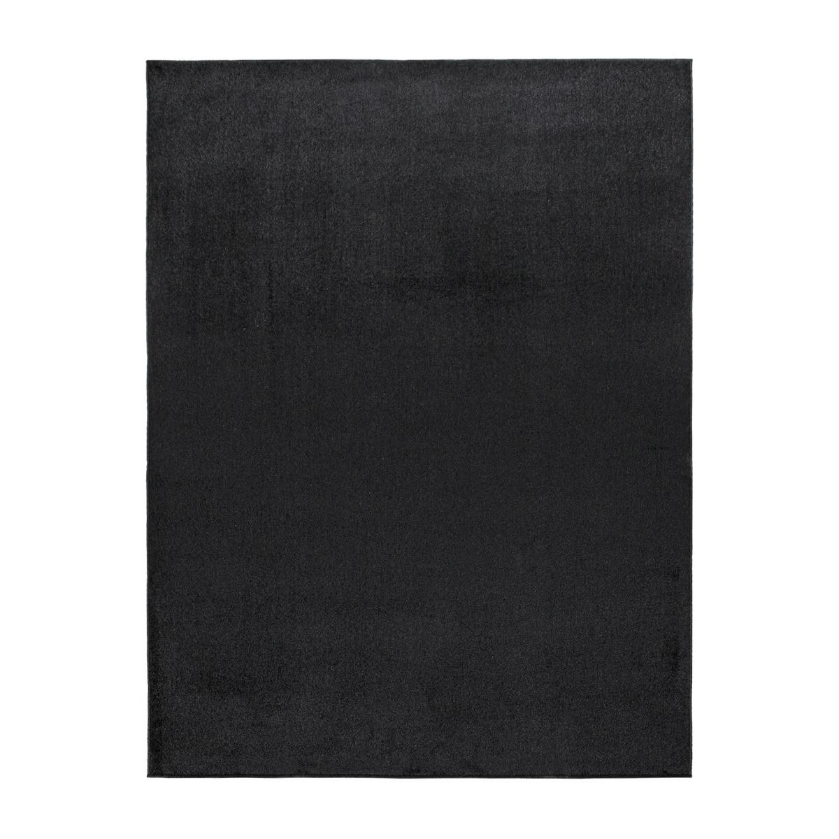 FLACHWEBETEPPICH Grau Schwarz 80 x 150 cm - Schwarz, Kunststoff (80/150cm) - TT Home