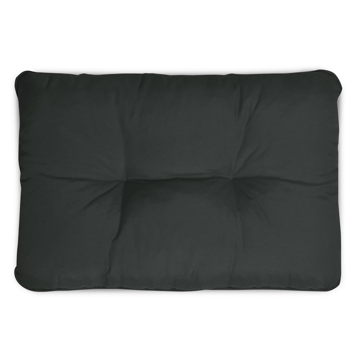 LOUNGEKISSEN Flair Outdoor Rücken 60/40/12cm Graphitgrau - Graphitfarben, Textil (40/12/60cm) - Beautissu 