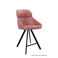 THEKENSTUHL drehbar (6er-Set) Diljana 52x99x63 Schwarz/Rosewood - Dunkelrosa/Schwarz, Kunststoff (63/99/52cm) - 58aufmkessel
