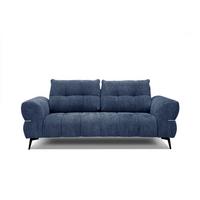 SOFA SALVINI 3-Sitzer, dunkelblau - Schwarz/Dunkelblau, Holzwerkstoff/Textil (176/88/99cm) - Wozimo