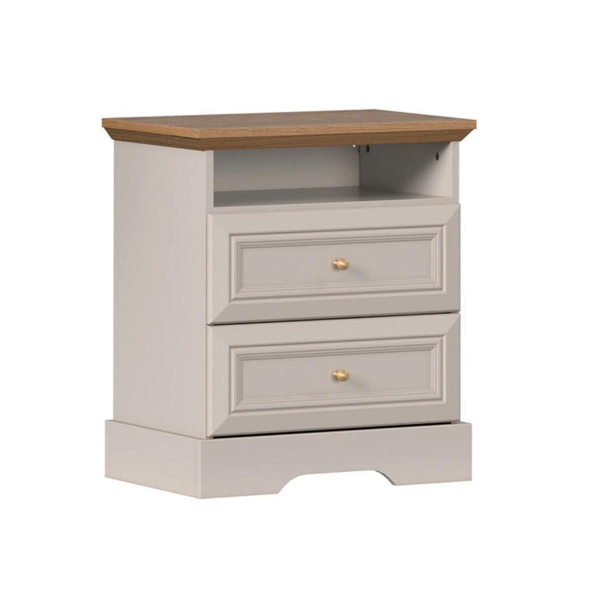 NACHTTISCH Dulci Kaschmir und Holz - Beige, Holzwerkstoff (54.7/63.5/39.7cm) - Petits-meubles