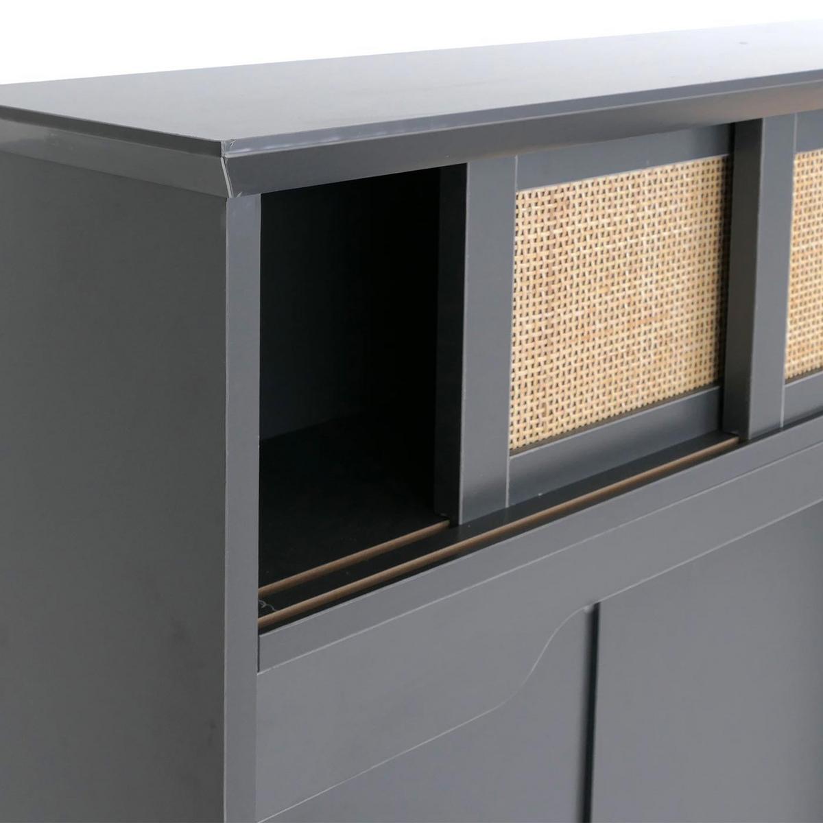 GARDEROBE Dunkelgrau - Dunkelgrau, Holz (100/163/47cm) - MCW