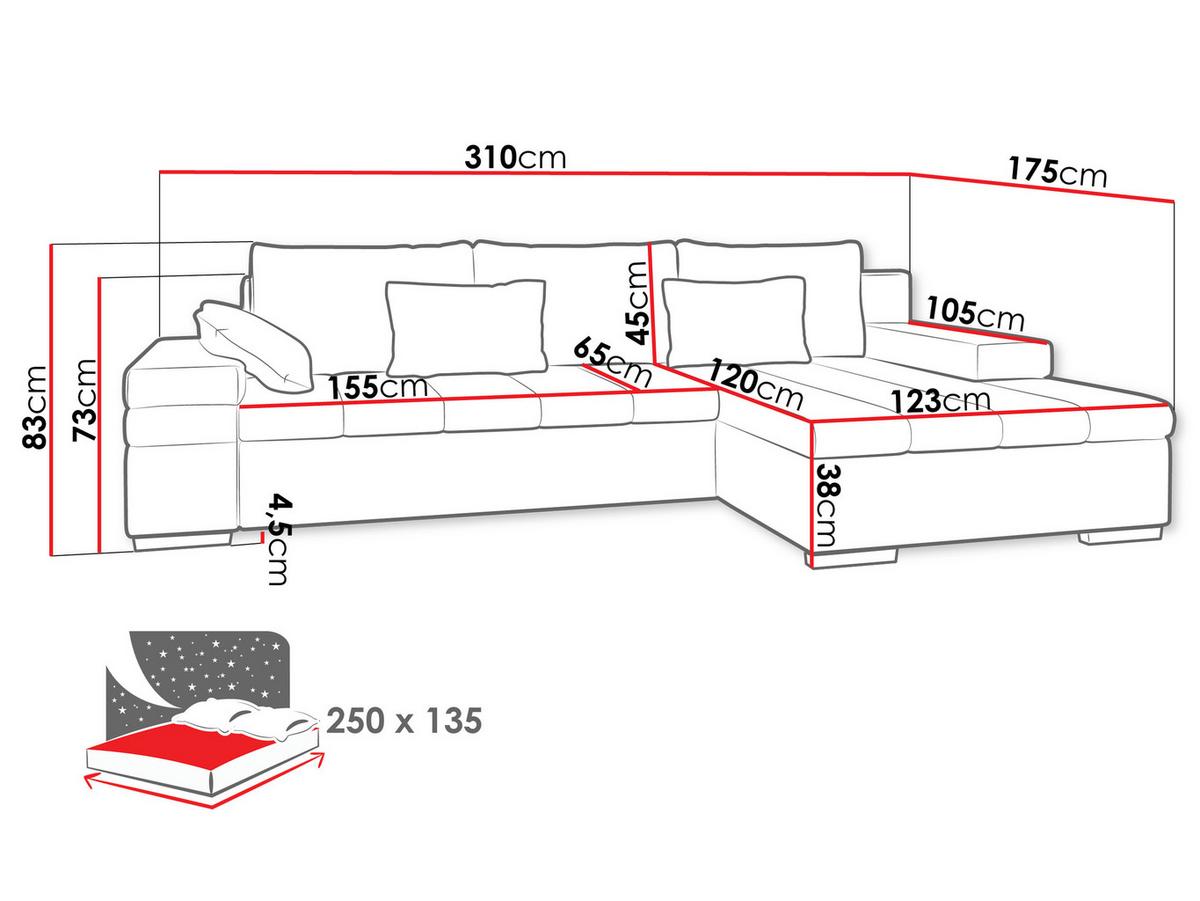 ECKSOFA Bangkok, Seite: Links - Silberfarben/Bronzefarben, Holz/Textil (310/175cm) - MIRJAN24