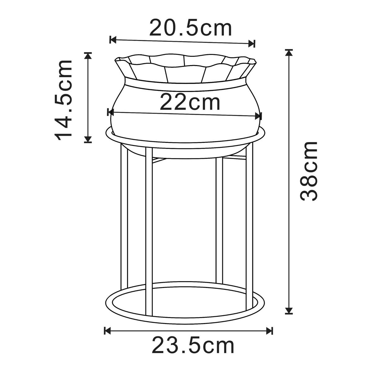 BLUMENSTÄNDER Assen - Grün, Metall (23.5/23.5/38cm) - [en.casa]