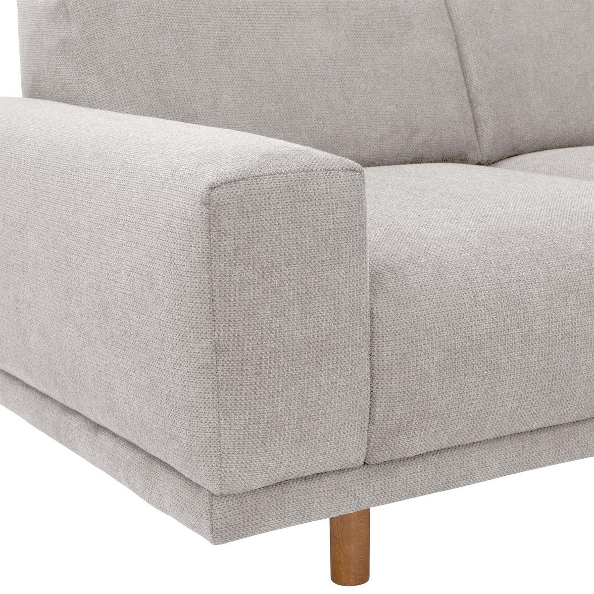 SOFA 2-Sitzer Kattryna Flachgewebe silber - Silberfarben, Kunststoff (162/70/92cm) - 58aufmkessel