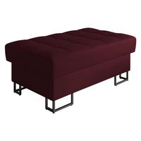 POLSTERHOCKER Laris - Bordeaux/Schwarz, Holz/Textil (106/44/67cm) - MIRJAN24