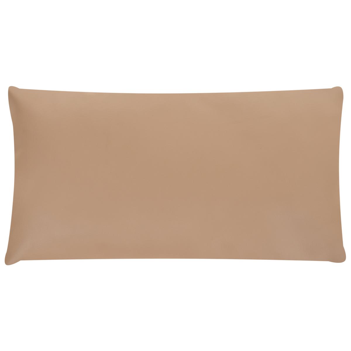 CHAISELONGUE Kunstleder Hellbraun Rives - Hellbraun/Braun, Textil (78/97/160cm) - Beliani