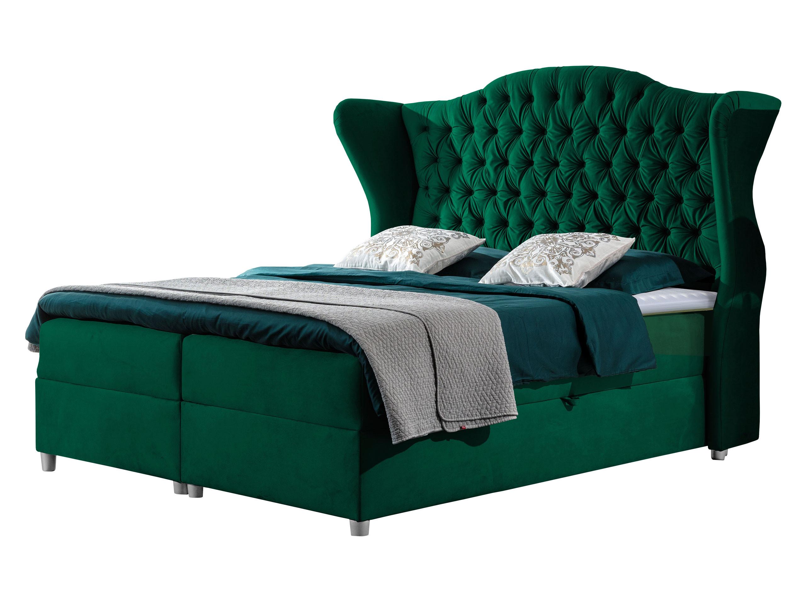 BOXBETT Livia - H3 - Grün, Holz (160/200cm) - MIRJAN24
