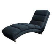 RELAXLIEGE Holiday Premium - Blau/Chromfarben, Holz/Textil (62/84/180cm) - MIRJAN24