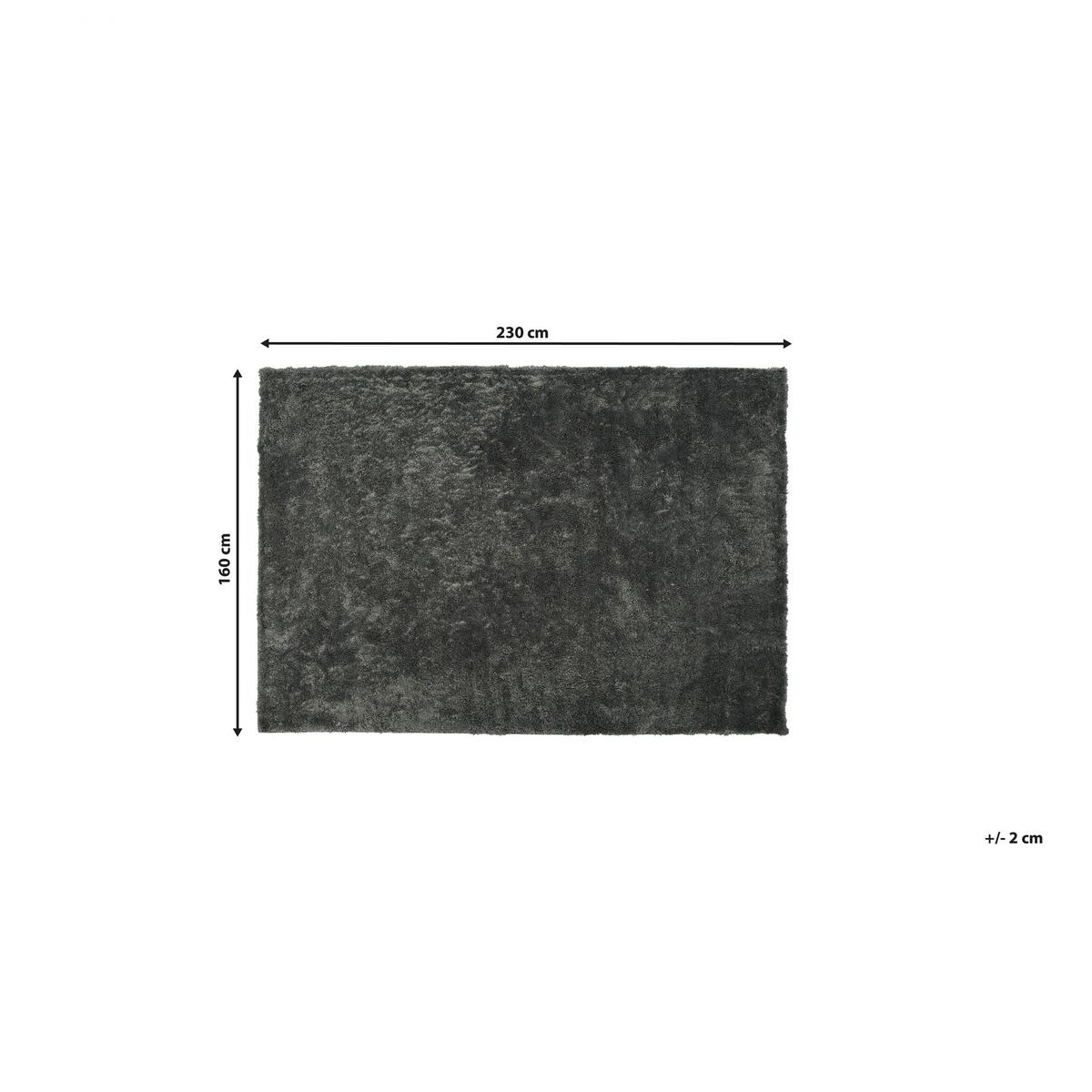 SHAGGY-TEPPICH Evren 230/160 cm - Grau, Kunststoff (160/230cm) - Beliani