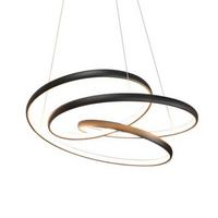 LED-PENDELLEUCHTE Thalindra 50/50/150 cm - Schwarz, Metall (50/50/150cm) - ZMH