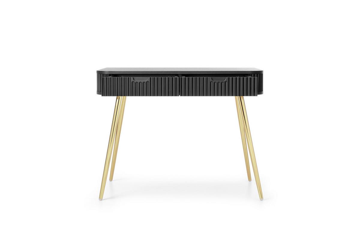 KONSOLENTISCH ZENZERO 103/80/49 cm mit Schubladen, Schwarz - Schwarz, Holzwerkstoff (49/103/80cm) - MASSENO