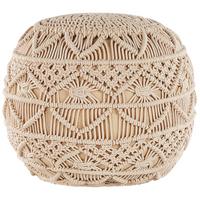 POUF Beige 40/40/40 cm Kayseri - Beige, Naturmaterialien/Textil (40/40/40cm) - Beliani