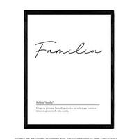 POSTER Wortkunst Familie Nordisch A4 Schwarzer Rahmen - Schwarz, Papier (29.7/5/21cm) - Nacnic