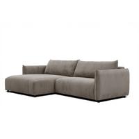ECKSOFA TAUER 5-Sitzer, taupe - Taupe/Schwarz, Holzwerkstoff/Kunststoff (174/292cm) - Wozimo