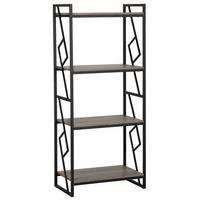 REGAL 4 Fächer Forres - Dunkelbraun, Holzwerkstoff (64/143/40cm) - Beliani