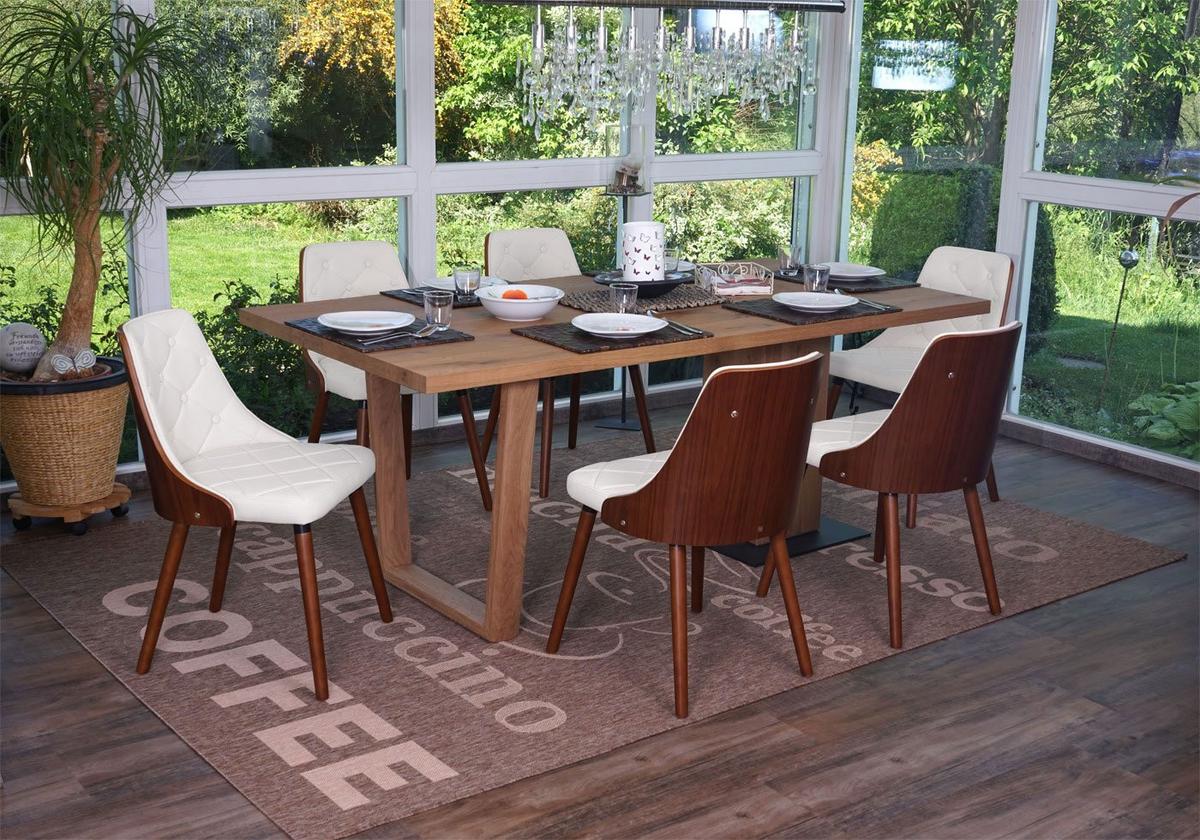 ESSZIMMERSTUHL White 6er-Set - Weiß, Textil (50/82/53cm) - MCW