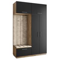 GARDEROBENSCHRANK REMA 150/240/60 cm Modern Eiche Wotan - Beige/Eiche Wotan, Holzwerkstoff (150/240/60cm) - MASSENO