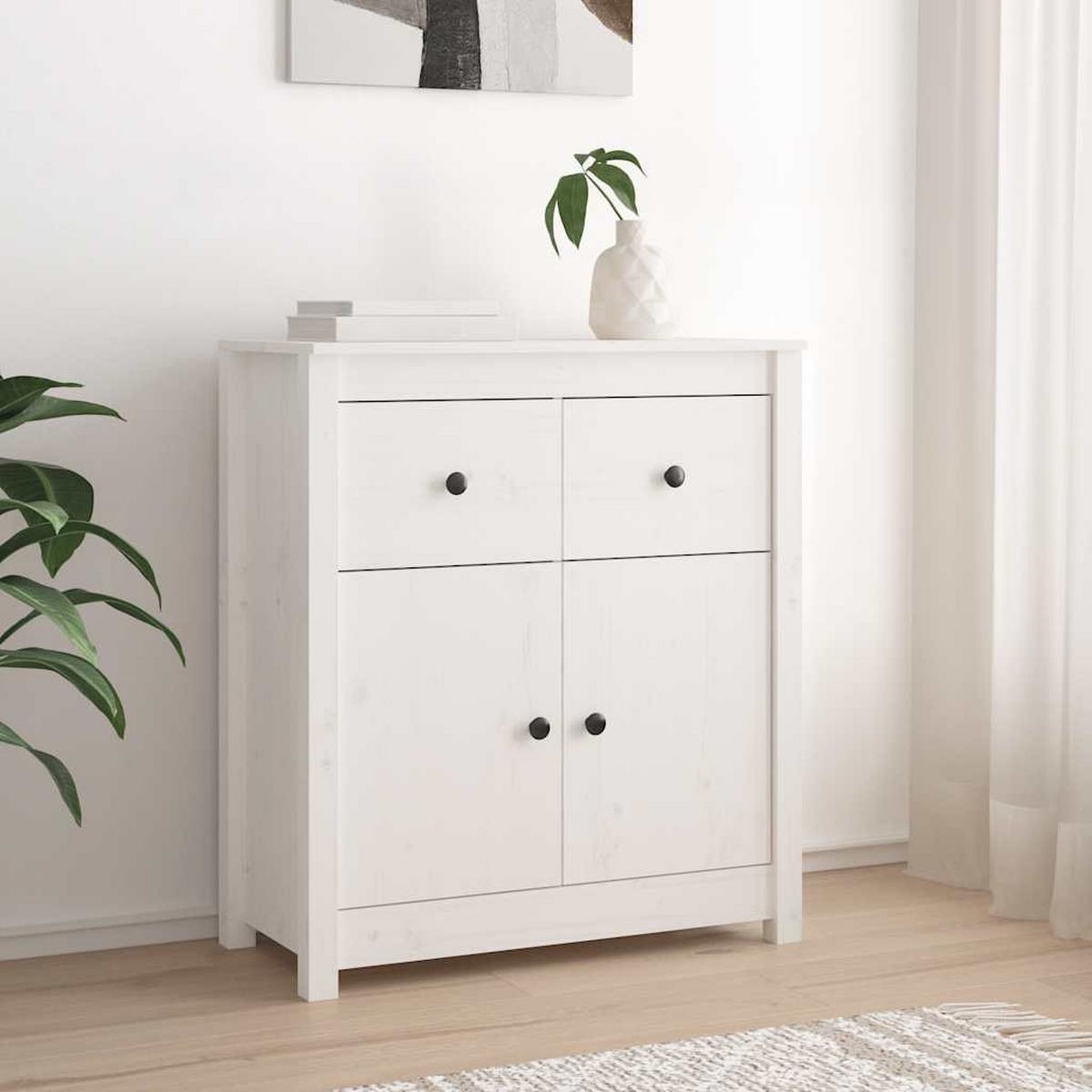 MEHRZWECKSCHRANK Cruz 70/35/80 cm - Weiß, Holzwerkstoff (70/80/35cm) - Nettlife