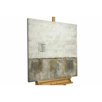 ACRYLBILD HANDGEMALT 80/80 cm - Beige/Grau, Holz/Textil (80/80cm) - KUNSTLOFT