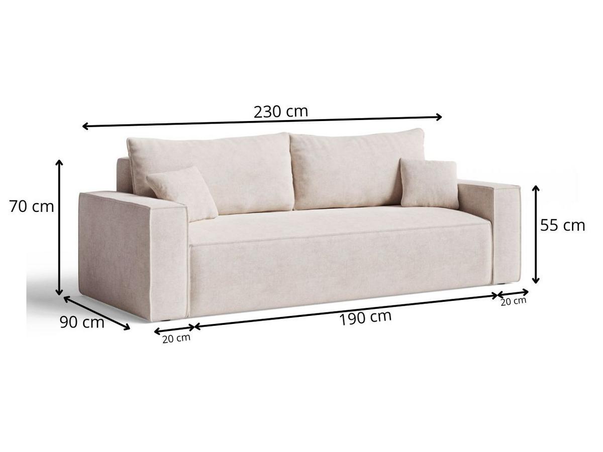 SOFA 230/90/70 Dunkelgrau Sivra - Dunkelgrau, Kunststoff/Textil (230/70/90cm) - Graingold