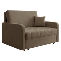 SCHLAFSOFA Viva Silk II - Schwarz/Braun, Holz/Textil (132/85/98cm) - MIRJAN24