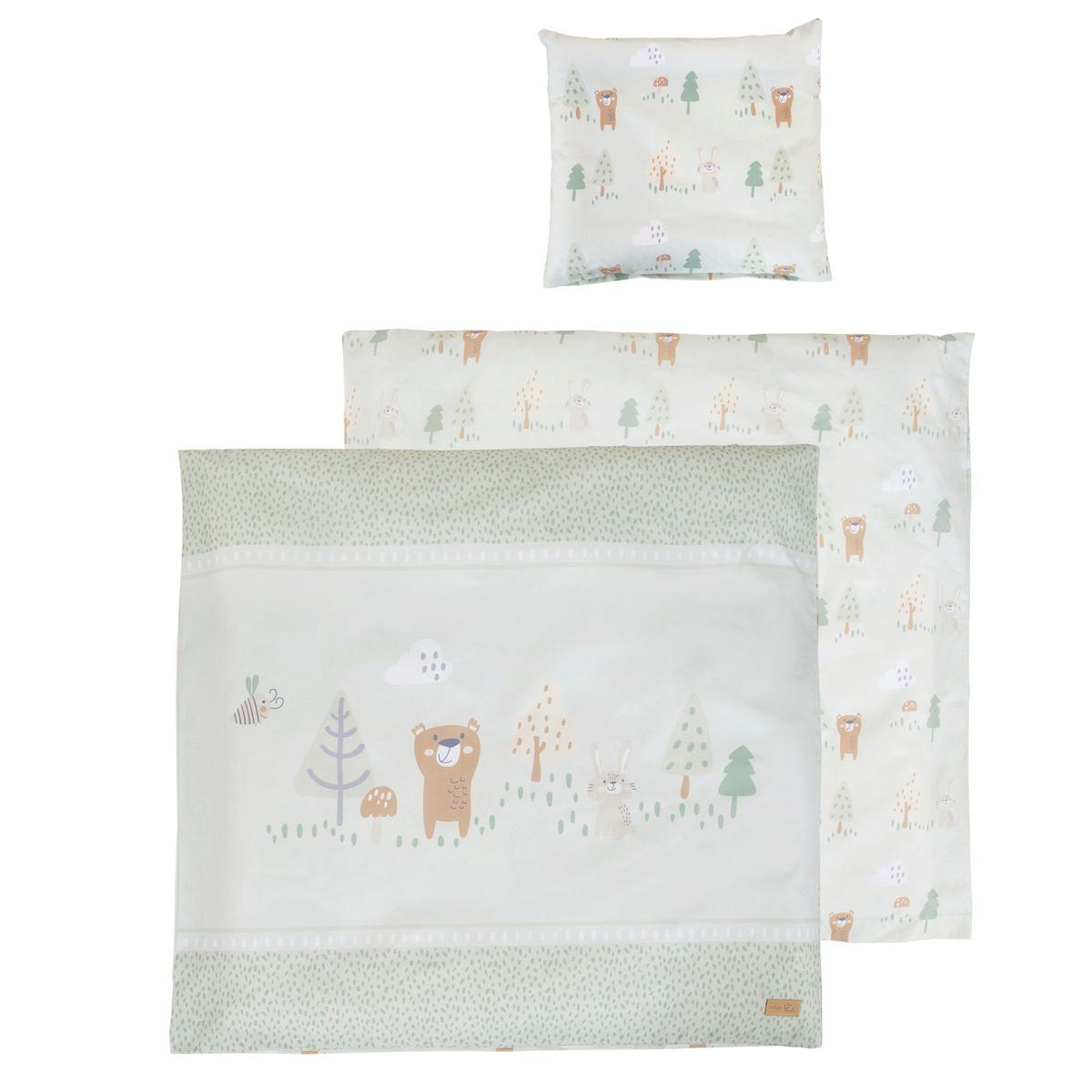 KINDERBETTWÄSCHE Woodland Buddies 80 x 80 cm - Grün, Textil (80/80cm) - Roba