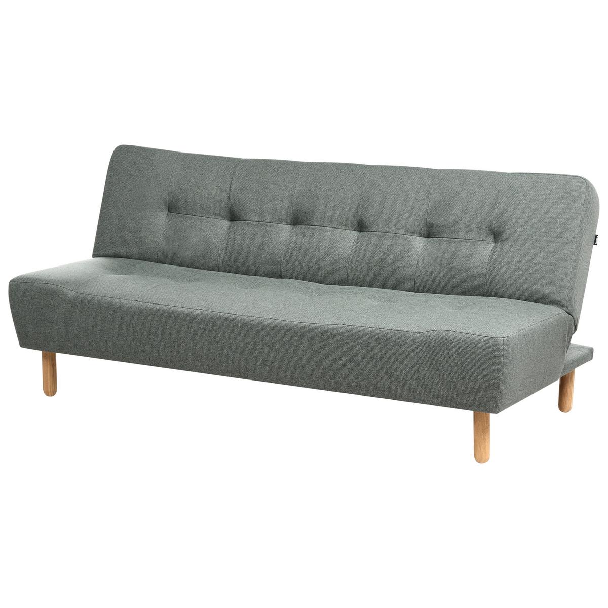 SCHLAFSOFA 3-Sitzer Stoff Grün Alsten - Grün, Textil (183/80/79cm) - Beliani