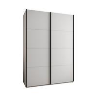 SCHWEBETÜRENSCHRANK 245,5/180/64 2-türig - Schwarz/Weiß, Holz/Metall (180/245/64cm) - Abiks Möbel