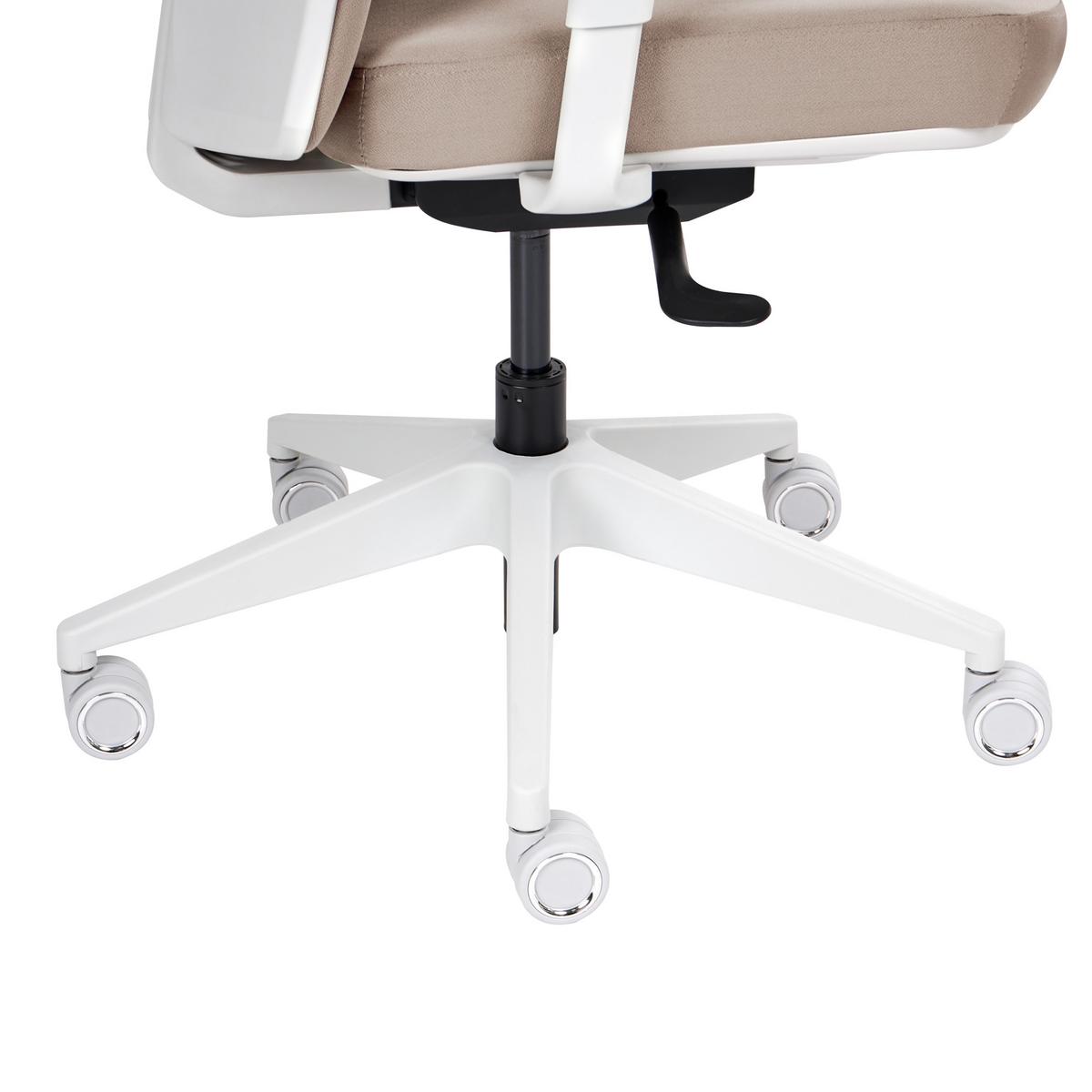 BÜROSTUHL Stoff Taupe Kamilon - Taupe/Beige, Textil (60/98/65cm) - Beliani