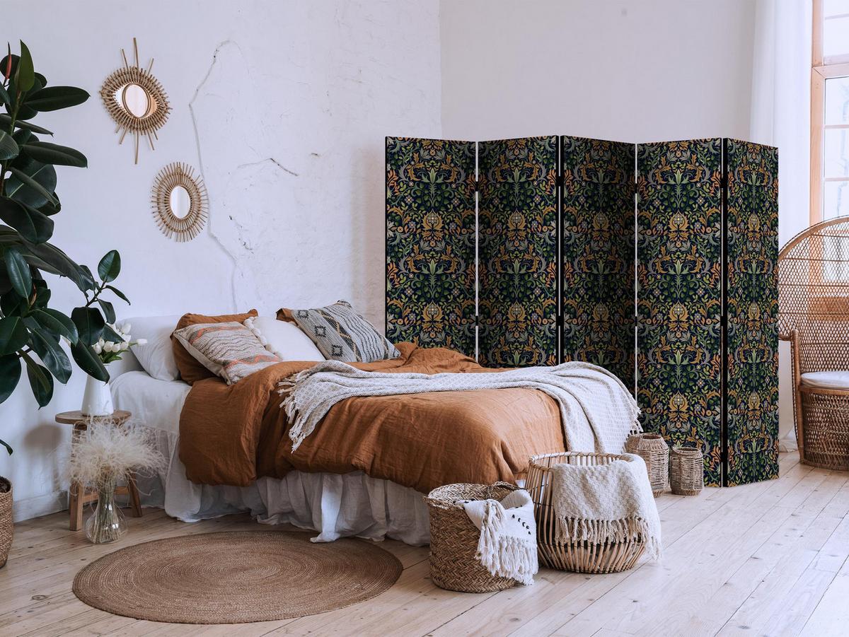 PARAVENT 5-tlg 225x172 cm Viktorianischen Stil - Multicolor, Holz/Textil (225/172/3cm) - Muralo